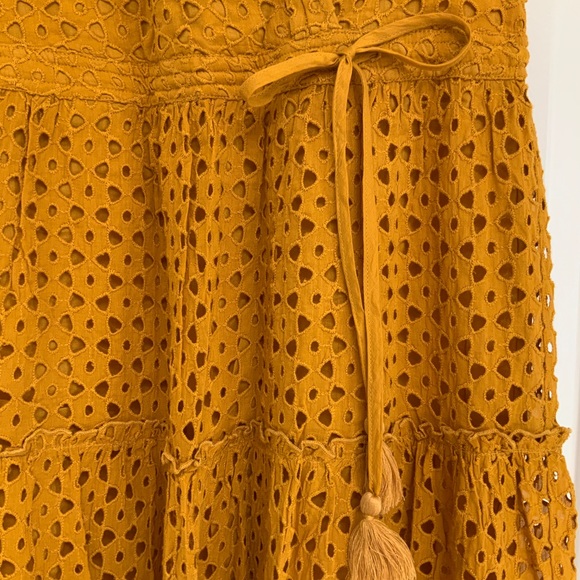 Frye x Anthropologie Nuri Eyelet Wrap Tie Dress - Picture 7 of 7